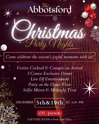 Christmas Party Nights - The Abbotsford Hotel, Ayr